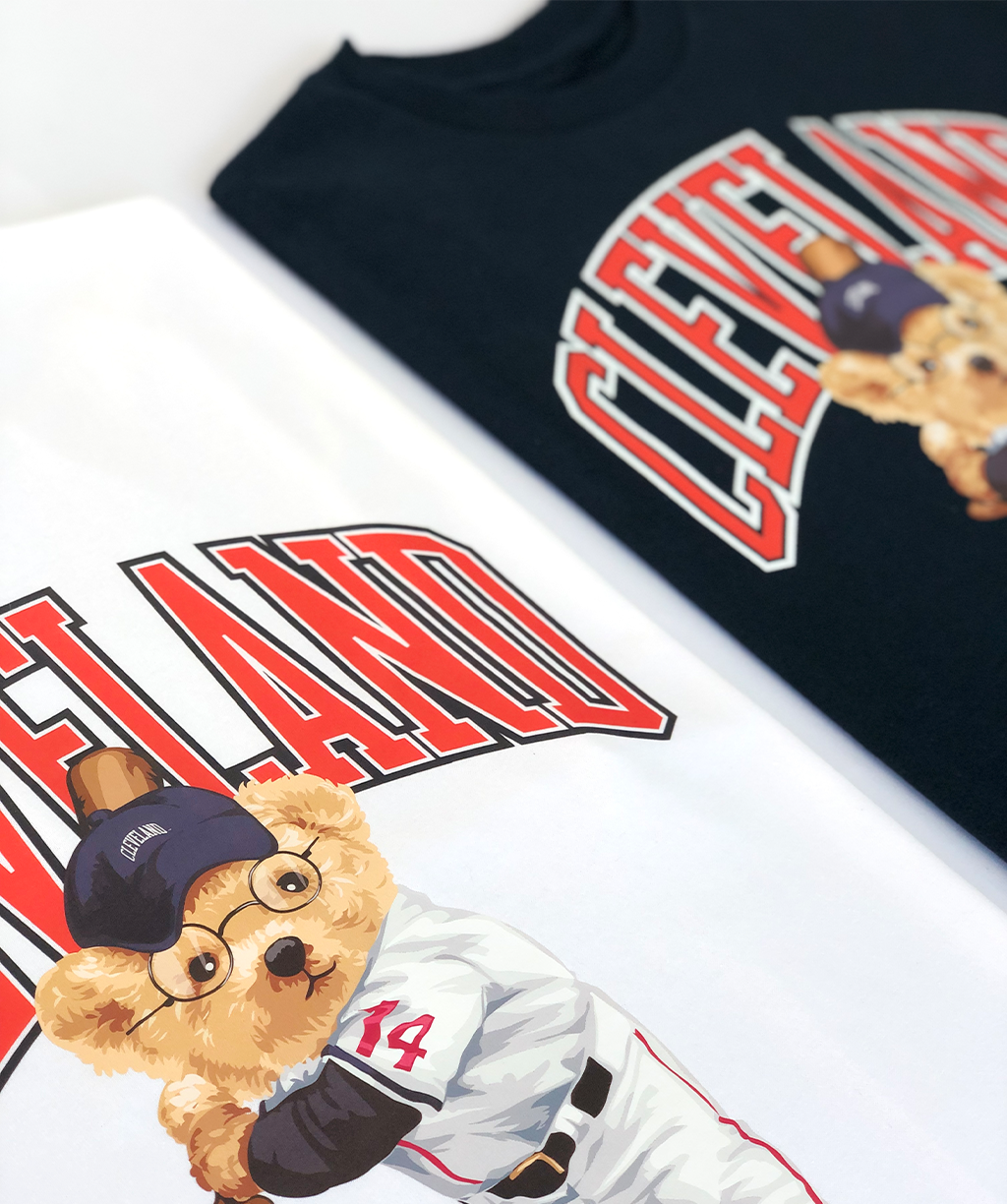 Cleveland Arc Baseball Bear T-shirt (Navy)