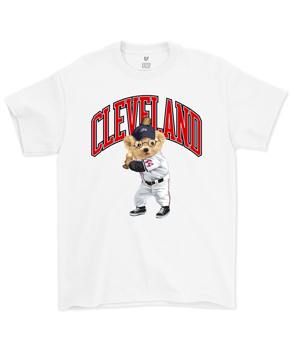 Cleveland Arc Baseball Bear T-shirt (White)